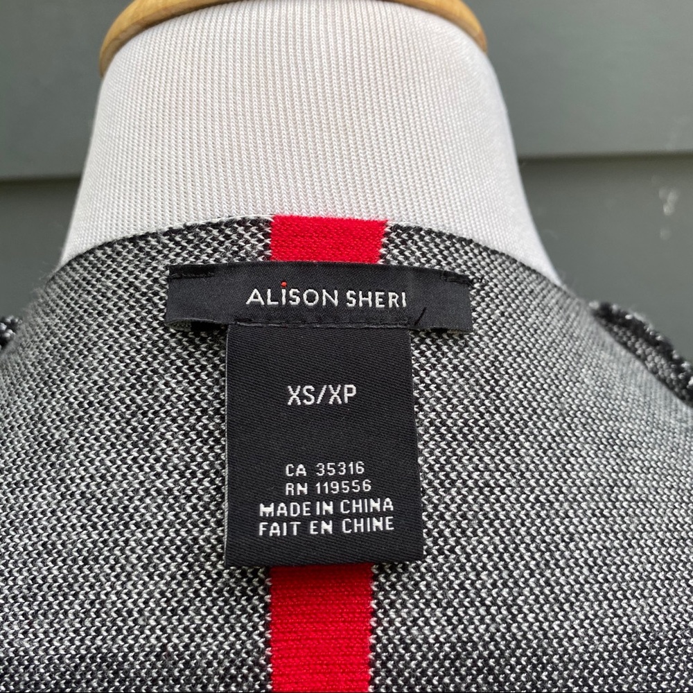 Alison Sheri Plaid Open Front Knit Cardigan * - Picture 6 of 7
